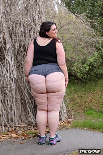 tight spandex short shorts, ssbbw, very cute face, obese, cute face