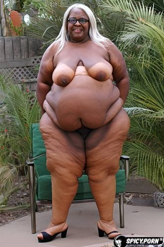 standing, black, fat, elderly, ssbbw, no clothes cellulite ssbbw obese body belly clear high heels african old in chair ssbbw hairy pussy lips open long gray hair and glasses sexy clear high heels