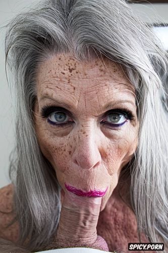 elderly, looking into camera, wrinkles, minimalistic, gilf, horny face