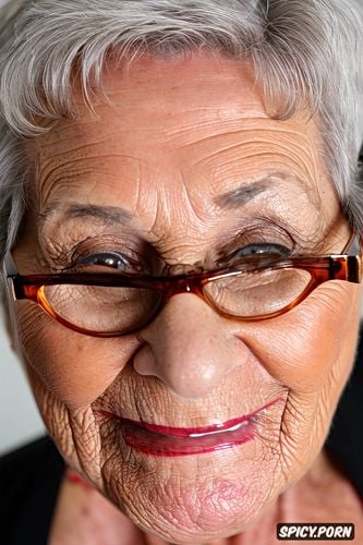 cinematic, looking into camera, ultra cute petite granny, portrait