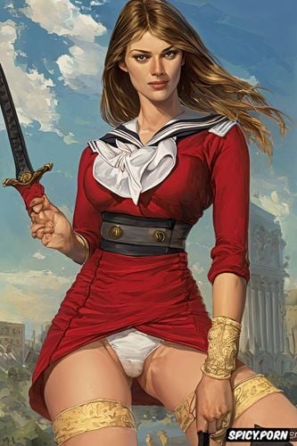 flat chest, knee high socks, sword, julia roberts, paul peter rubens oil painting