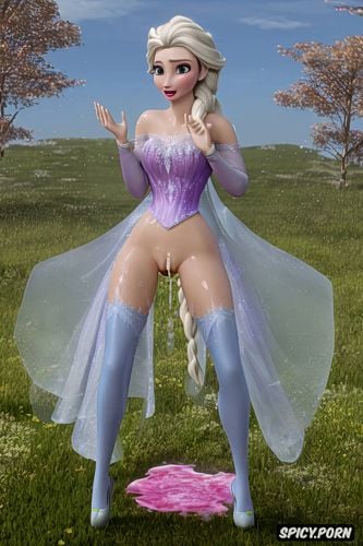 detailed face, full body picture, cum on nose, cute face, princess elsa