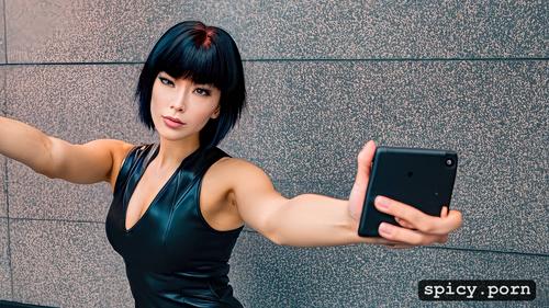 ghost in the shell, selfie, color, fs, byjustpixels, full shot