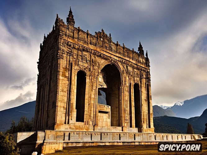 the light in the clouds, magnificent kind of feeling temple in the mountains