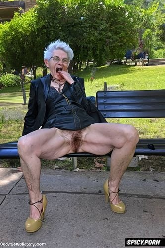 spread legs detailed hairy ass pussy dirty hobo smelling granny sit on bench outside detailed masturbation strongest orgasm ever open mouth