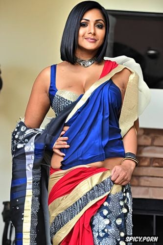 saggy droopy tits, must show pussy, mid twenty, shifted saree upskirt