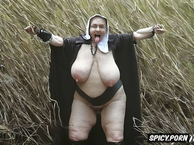 realistic, gigantic breast1 6, witch, blue, pubic hair, suspender belt