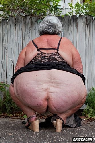 european, huge massive saggy ass, vibrant colors, ssbbw, grandma