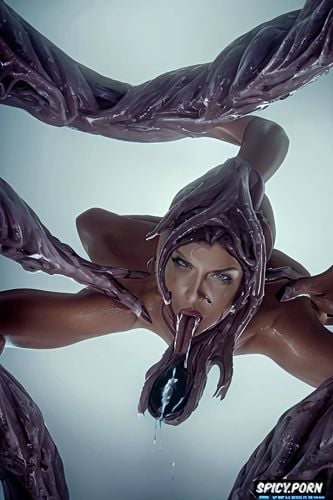 mass effect deauxma bent over and fucked from behind by a mindflayer while it s tentacles grab her head and go into her mouth mindflayer sex ahegao