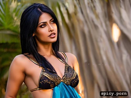 wet saree, indian lady, black hair, big curvy hips, nude, ultra realistic