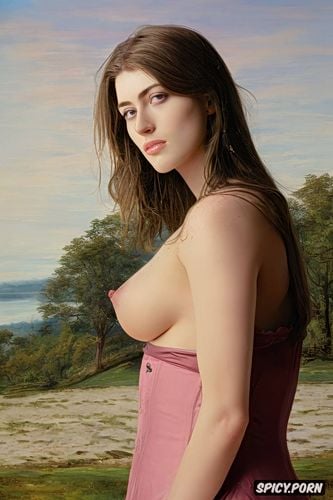 pink nipples, milla jovovich, fat thighs, flat chested, jules bastien lepage oil painting