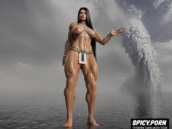 big ass, ultrarealistic masterpiece, white skin, storm, confident expression