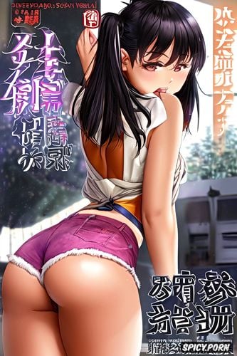 glistening skin, 22 years old, tan skin, naughty, style of hentai book cover with title lusty