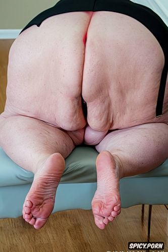 two feet, hyperrealistic, photorealistic, two footsoles, massive ass