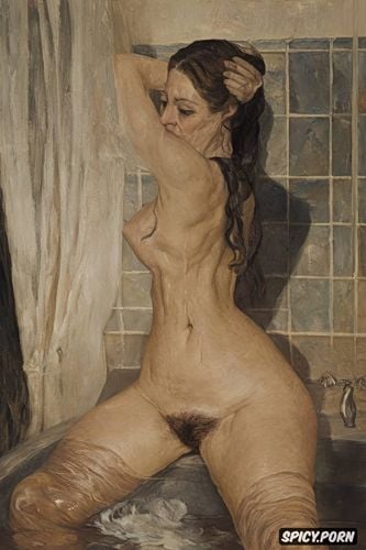 egon schiele, taking a bath, hairy vagina, insane asylum, édouard vuillard oil painting