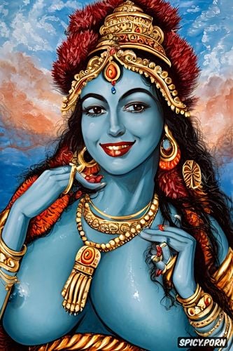 smile big breasts, hindu god, beautiful face, hindu devi, devi