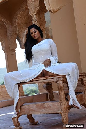 long saree, head to toe whole body, spreading legs, open thighs