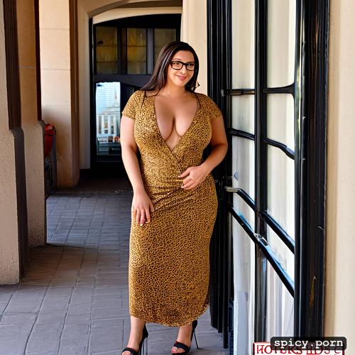 her nipples are fat and hard with large areolas, real woman