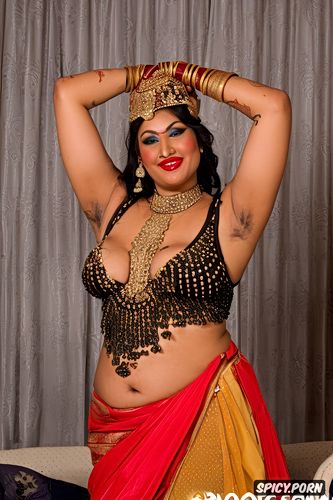 color photo, beautiful, wide broad hips, gorgeous voluptuous indian model milf bride