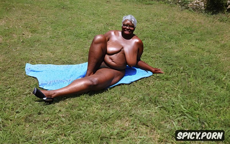 dark skinned, nude, no clothes, open pussy fat chunky ssbbw cute face open legs hairy open pussy obese laying down legs up belly