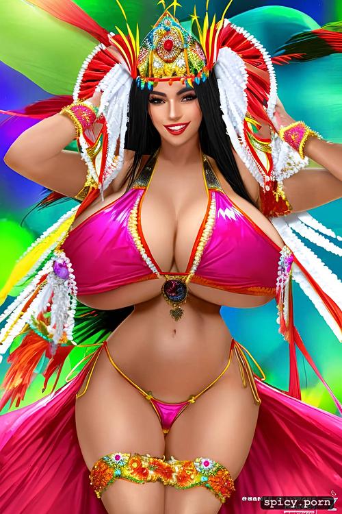 huge natural boobs, 2 arms, 23 yo, beautiful performing carnival dancer