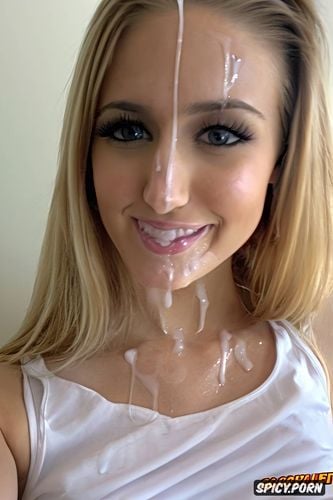 real amateur selfie of a vengeful spanish teen girlfriend, cum dripping down face