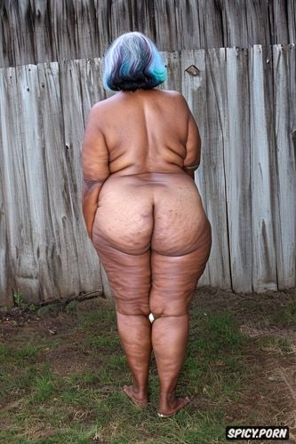 best quality, intricate, naked, enormous fat ass, african, huge fat ass