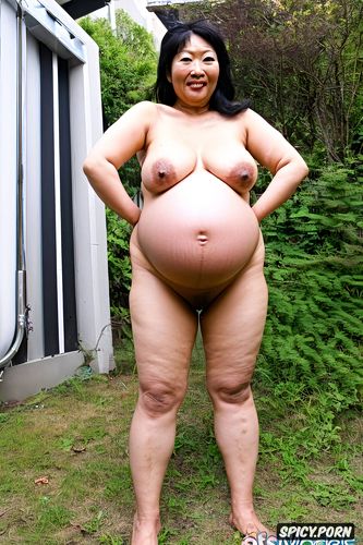 full body, hot chubby pregnant japanese granny milf naked, naked