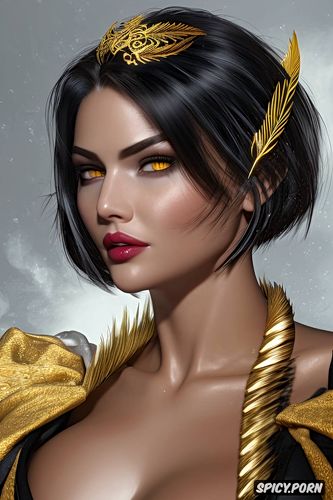 busty, dragon age, beautiful face milf full pouty lips portrait