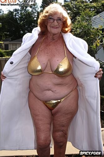 american senior gilf, fair skin, ninety something ginger granny wavey hair