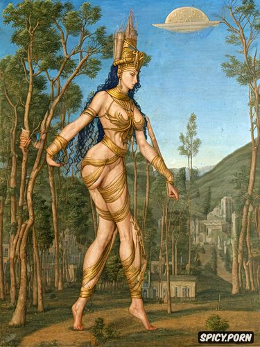 tall warrior goddess type giant woman 20meters tall green skin gia woman earth