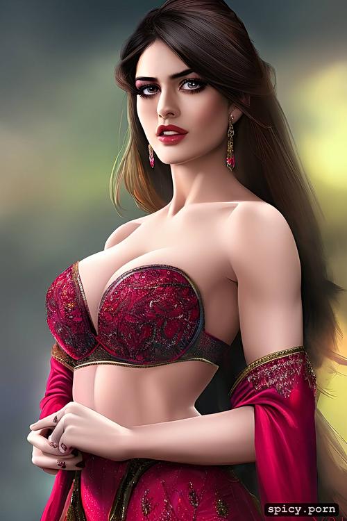 cleavage, kriti sanon in high slit, very detailed, ultra realistic