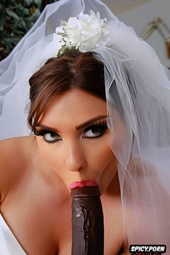 wedding dress, big eyes, full blowjob1 3, white female, helpless facial expression1 3
