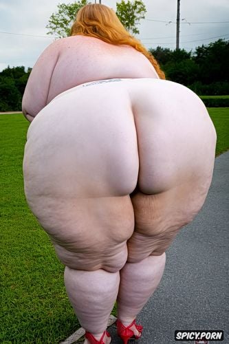 fupa, ginger, fat belly, nipple rings, wet pussy, big ass, caucasian woman