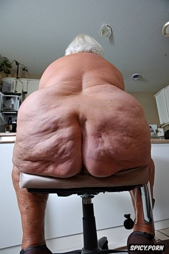 huge saggy ass, perfect anatomy, perfect face, seventy of age