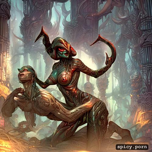the mythical alien sex temple, lust alien orgy, alien sex jungle