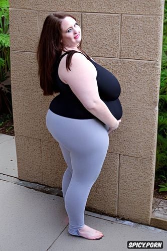 ssbbw fat belly, morbidly obese, mid length hair, straight hair