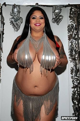 large natural breasts, gorgeous indian burlesque dancer, ruby necklace