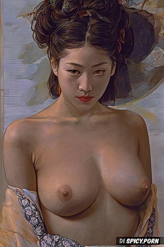 delacroix painting, egon schiele painting, japanese woman nude