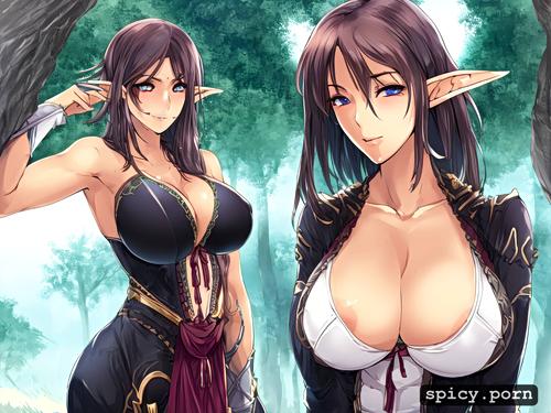 ultra detailed, tall body, highres, small boobs, elf, athletic