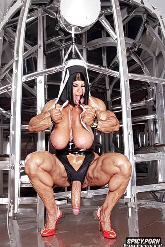 large dick, breast expansion, monster dick, big nipples, heavy huge worlds strongest extreme muscular nun futanari