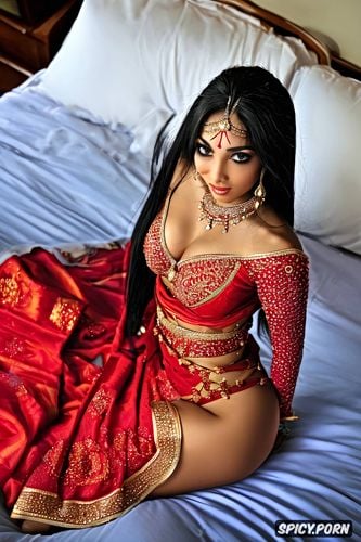 shifted red wedding saree pussy reveal, nose ring, honeymoon