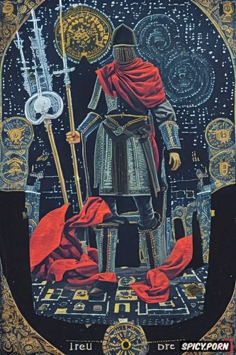 6th century painting, tapestry, metroid videogame, holy, knight