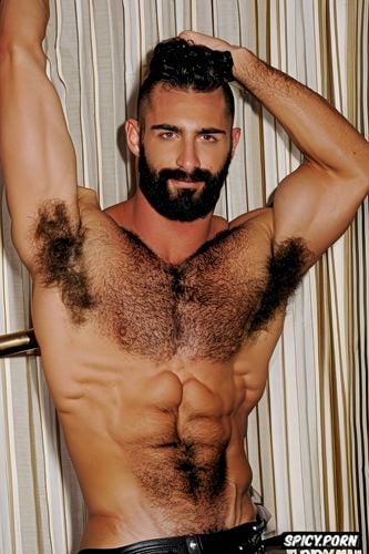 hairy armpits, soldier gay man, arab very muscular, arab skin