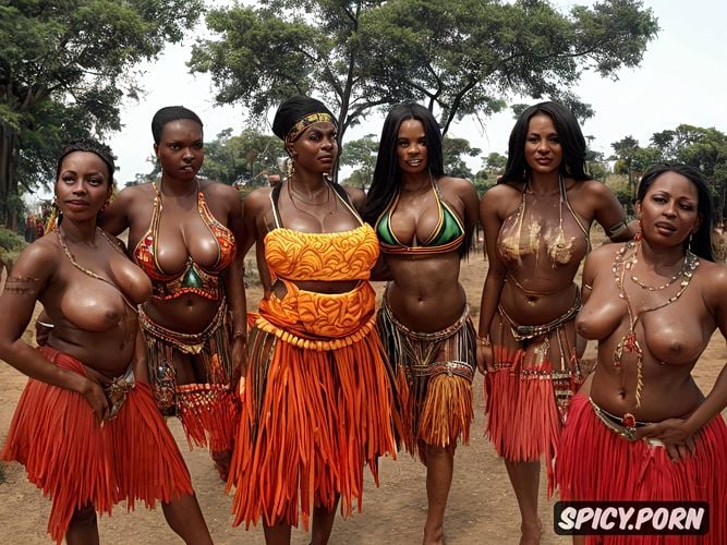 sweaty twats, some women, crooked legs, lot of native african staring vivid natural colors embossed bodies africa