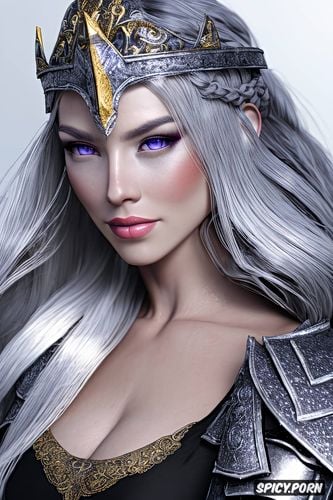 female knight, full lips, small firm perfect natural tits, ultra detailed portrait