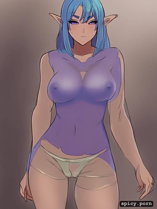 see through clothes, short shorts, elf, pastel colors, hy1ac9ok2rqr
