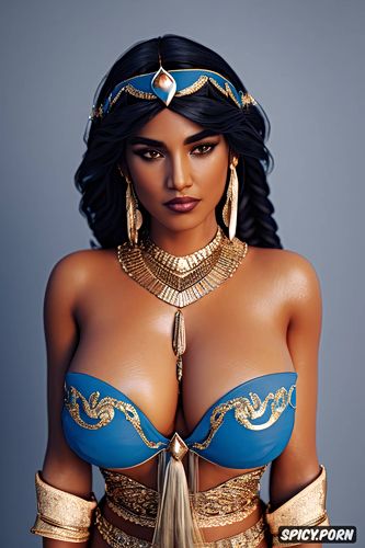 jasmine, long black hair in a braid, no makeup, ultra detailed