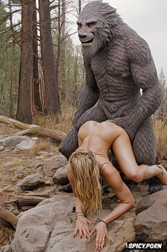 intent on effective copulation, surprised by ecstasy generated big sasquatch dick