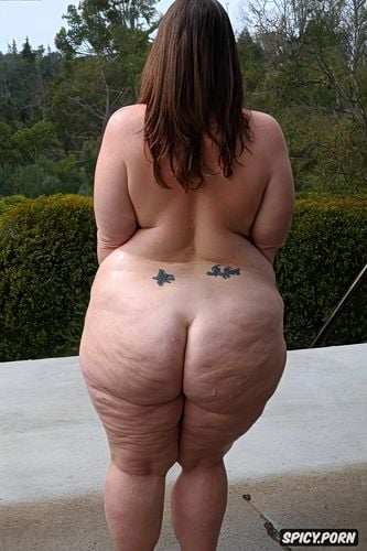 nude, massive ass, perfect hands, very fat legs, fat thighs